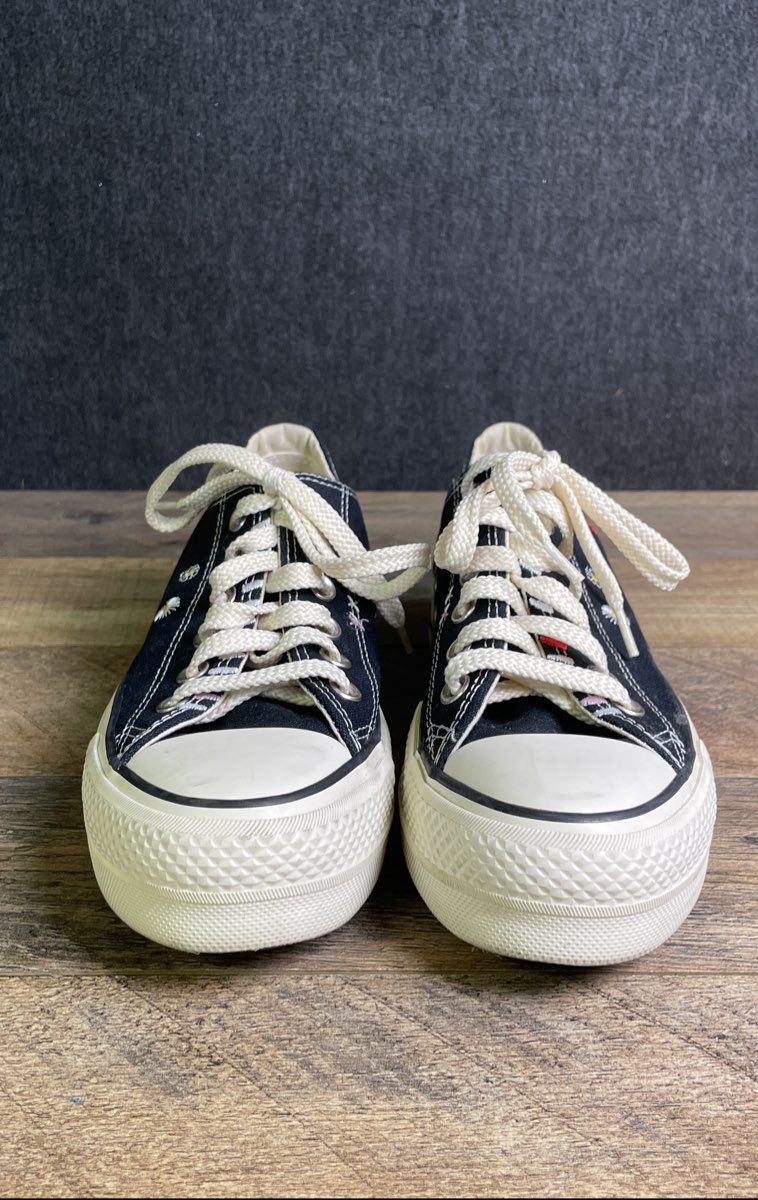 Converse Chuck Taylor All Star Lift Low Floral Black Platform Sneakers Size 6