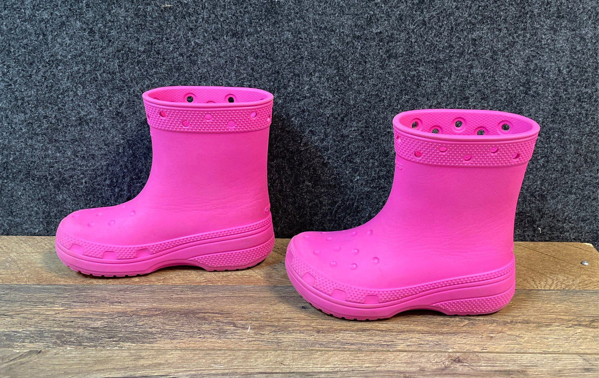 Crocs Pink Handle It Rain Boots Kids Junior Size 1