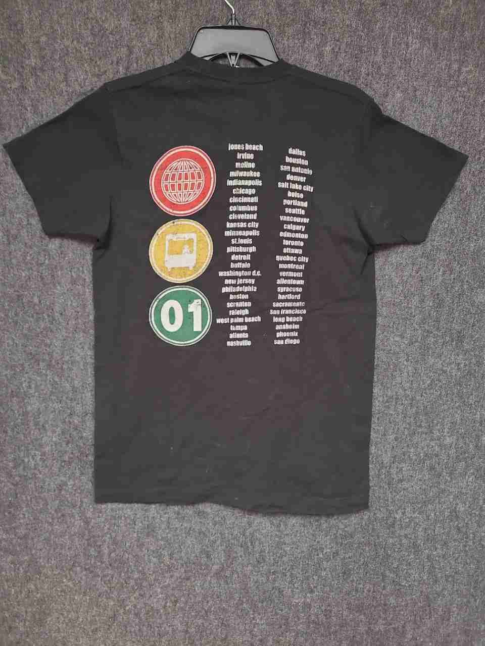 Blink-182 2001 Tour Graphic T-Shirt Reprint Tultex Black Sz M