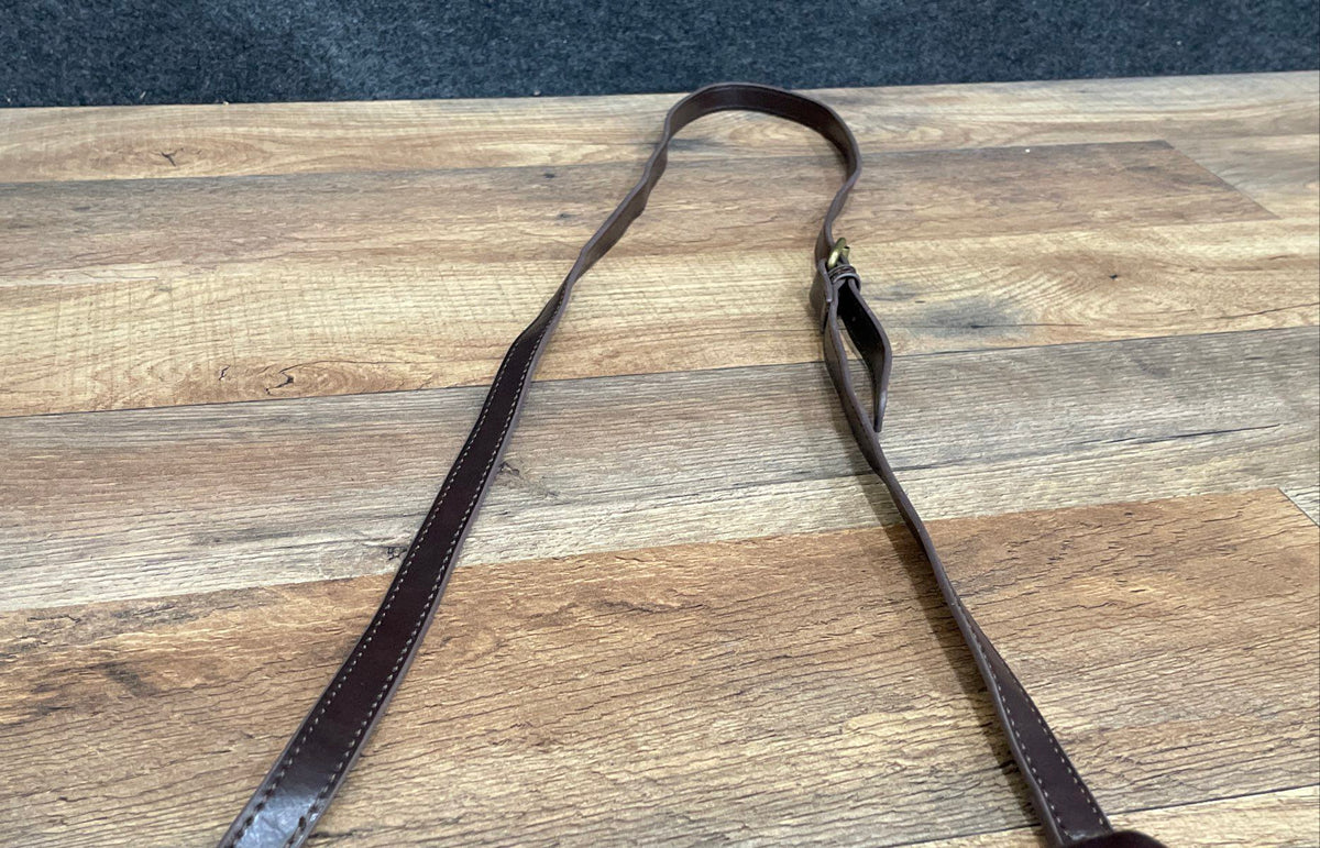 Unbranded Dark Brown Leather Frame Top Crossbody Handbag Vintage Style Brass