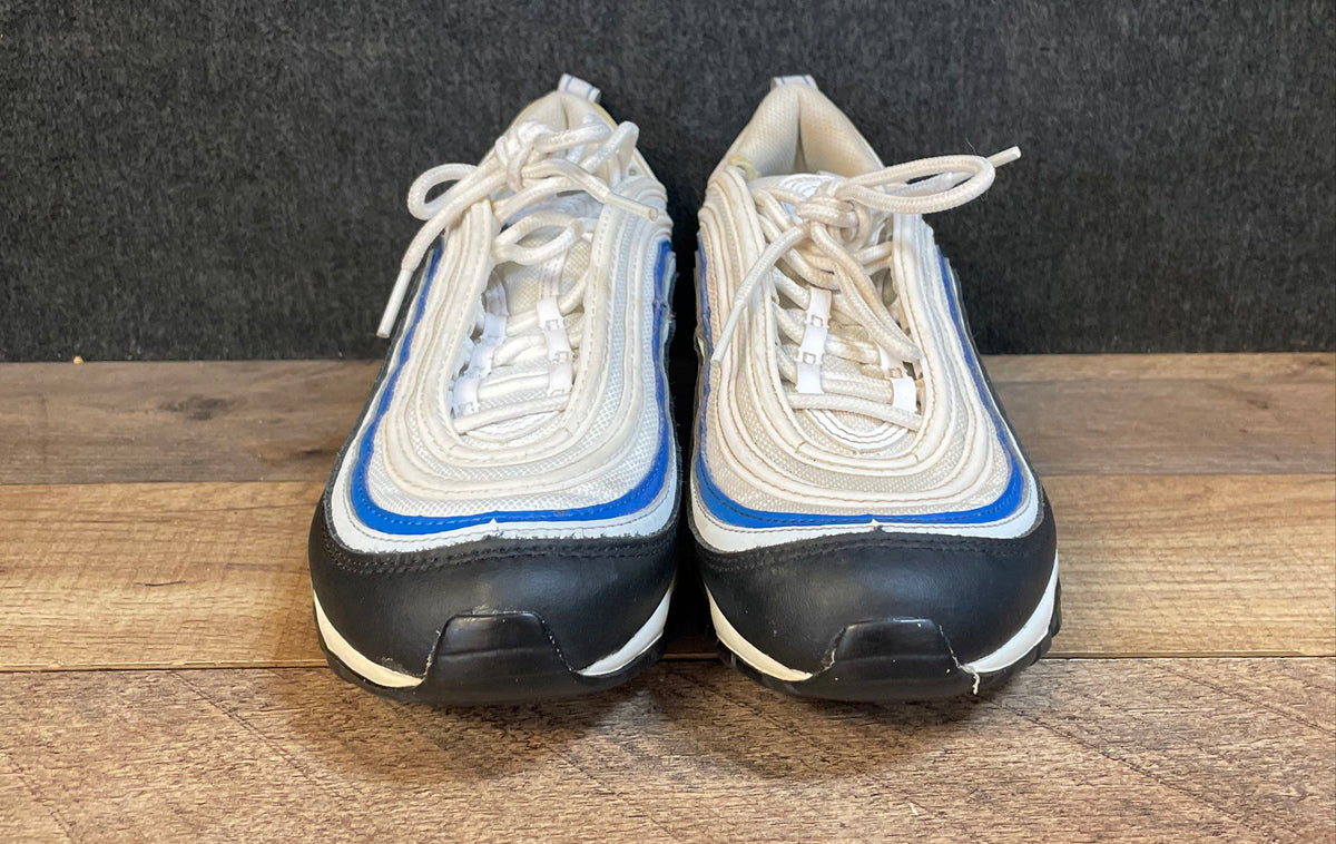 Nike Air Max 97 White Game Royal Black Sneakers Youth Size 6.5Y