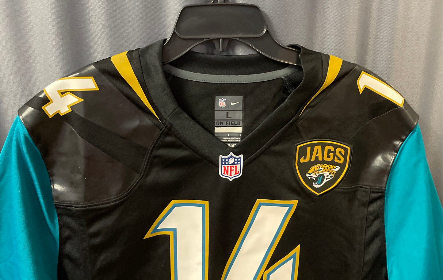 Nike Men's Jacksonville Jaguars Justin Blackmon #14 Jersey Black Teal Sz L