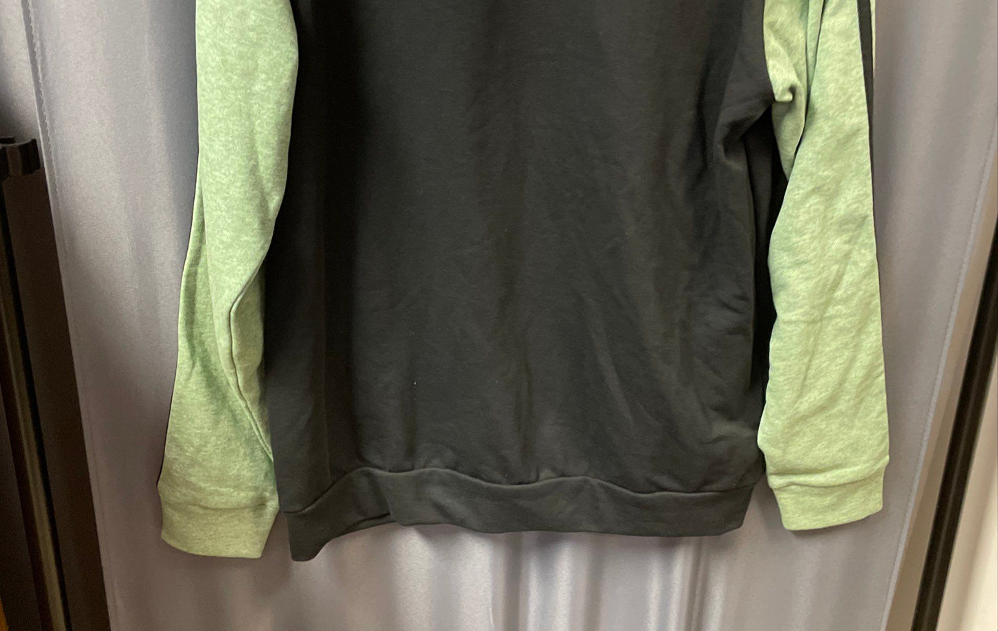 Adidas Men's Black Green Oxide Melange 3-Stripes Pullover Hoodie Sz L NWT