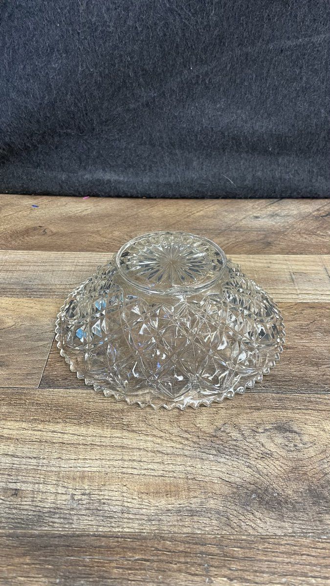 Vintage Style Cut Glass Crystal Bowl