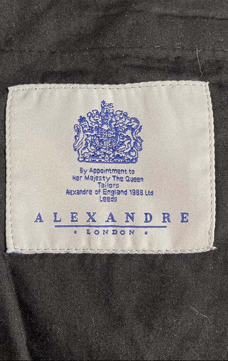 Alexandre London Men's Saville Row Tailored Black Trousers Slacks Sz 42