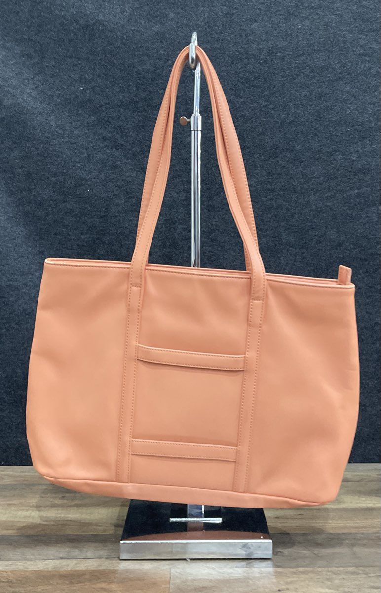 Matt & Nat Orange Vegan Leather Tote Bag Travel Zip Top Luggage Trolley Sleeve