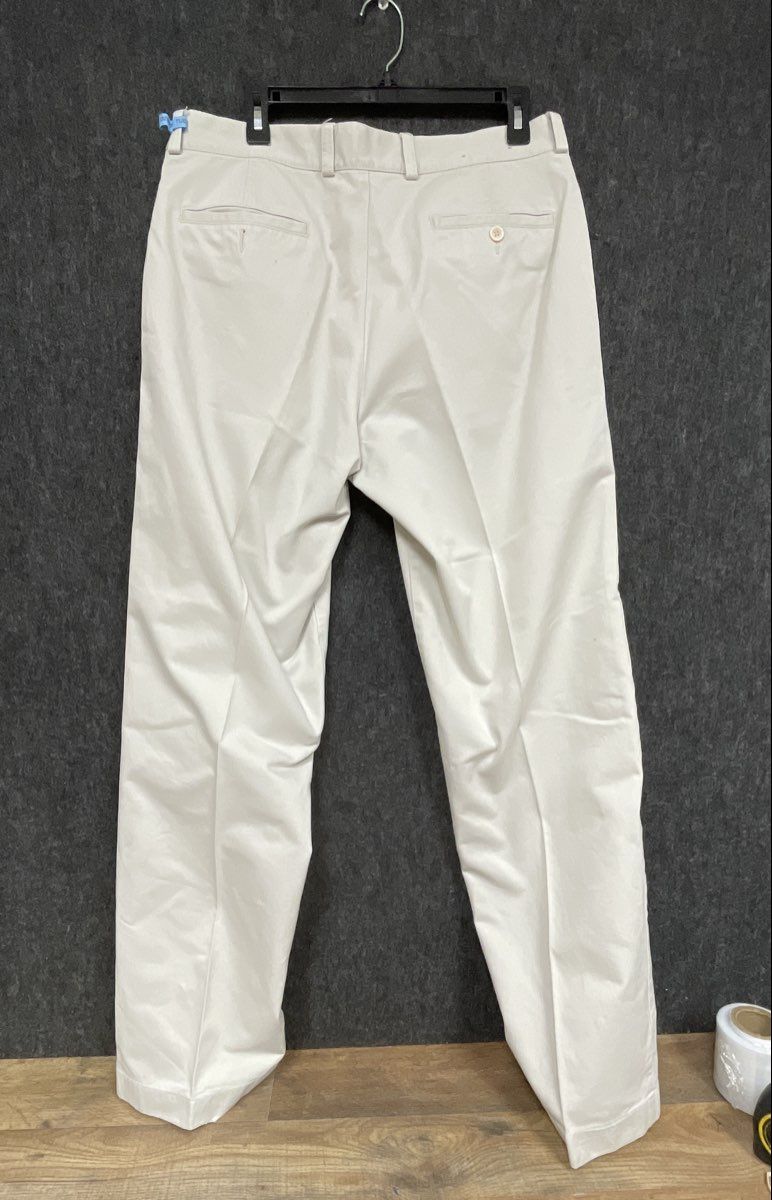 J.Crew Men's Cream Flat Front Straight Leg Chino Pants Sz 34x34