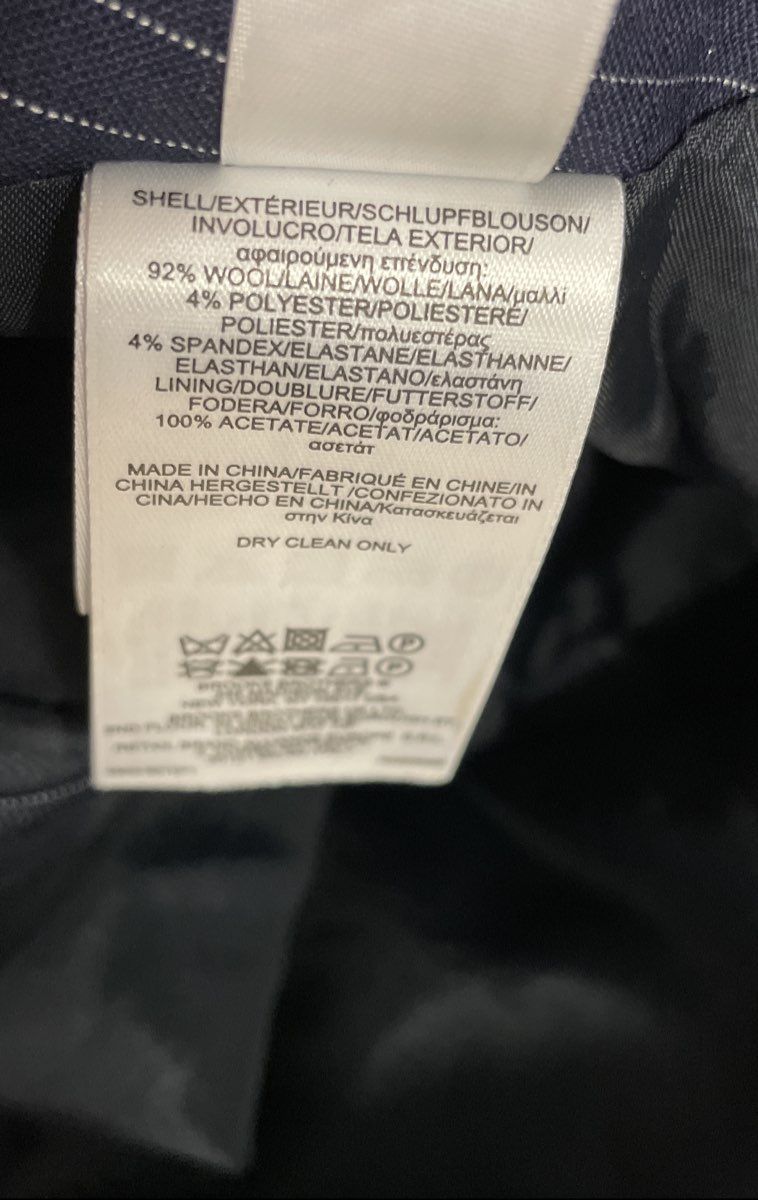 Brooks Brothers 346 Women's Navy Blue Pinstripe Wool Blend Lined Skirt Size 2