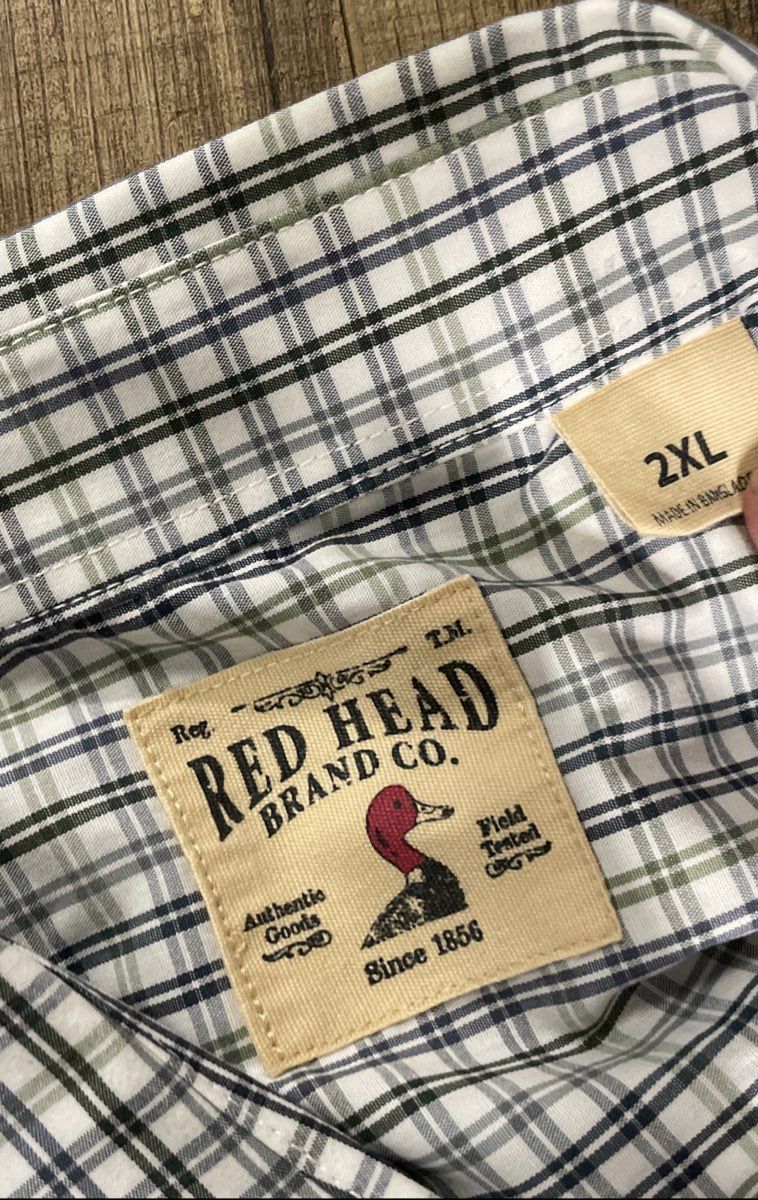 Red Head Men's Plaid Button Up Shirts Lot of 2 Short Sleeve Sz 2XL