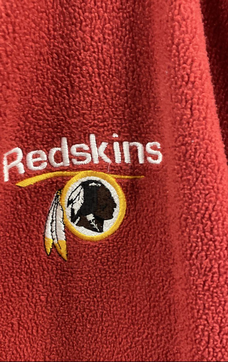 Vintage Y2K Knights Athletics Men's Washington Redskins Red Full Zip Hoodie XL