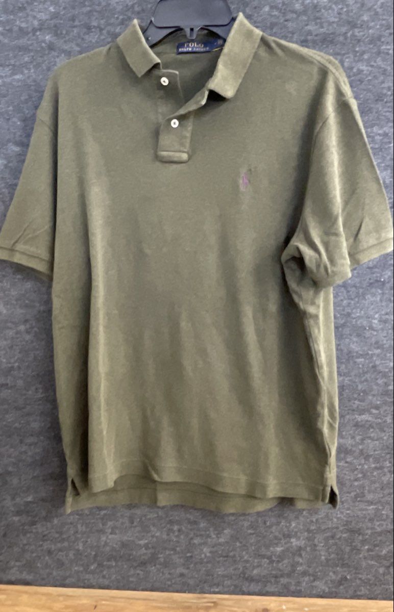 Polo Ralph Lauren Men's Olive Green Cotton Short Sleeve Polo Shirt Sz M