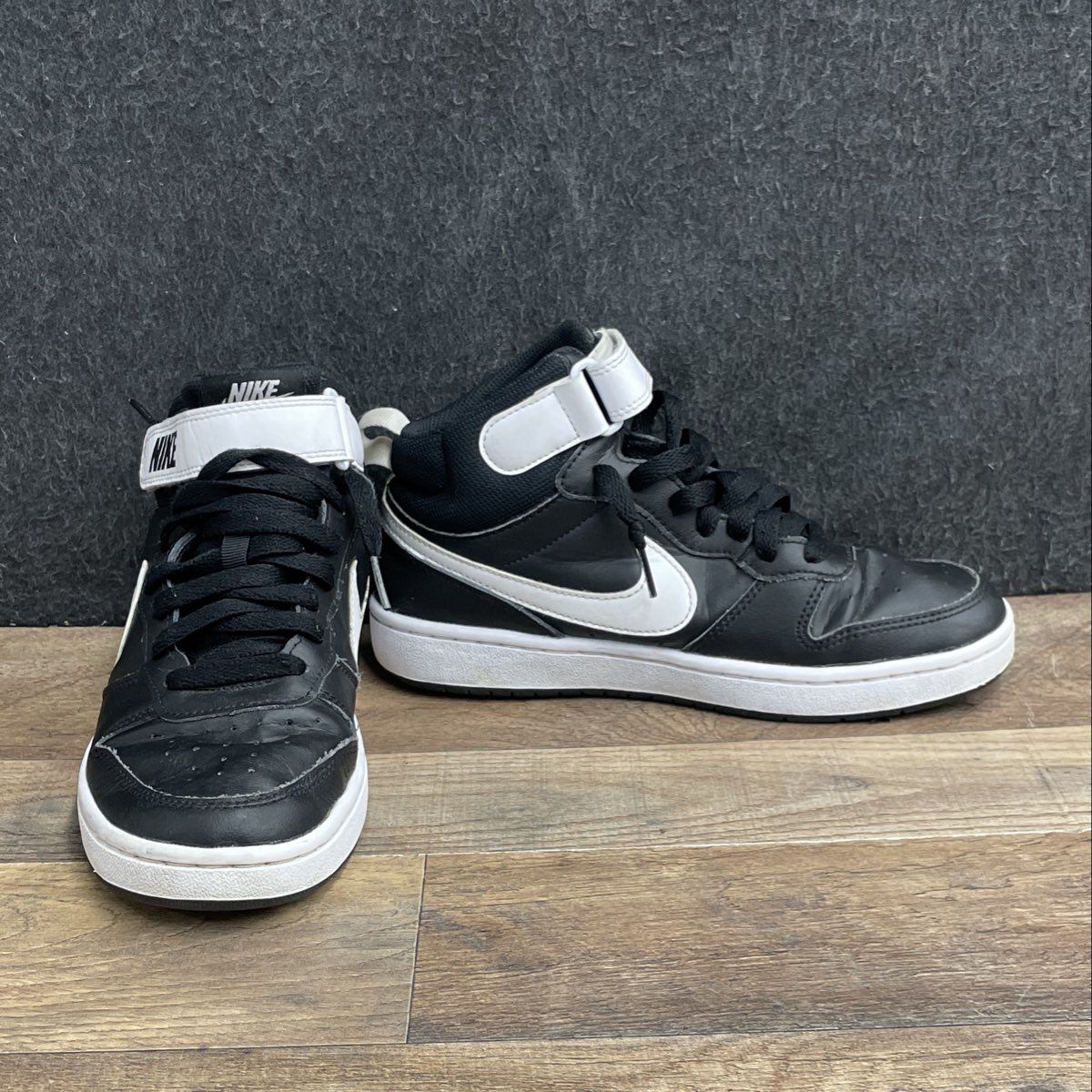 Nike Court Borough Mid 2 Black White Youth Sneakers Size 5.5Y