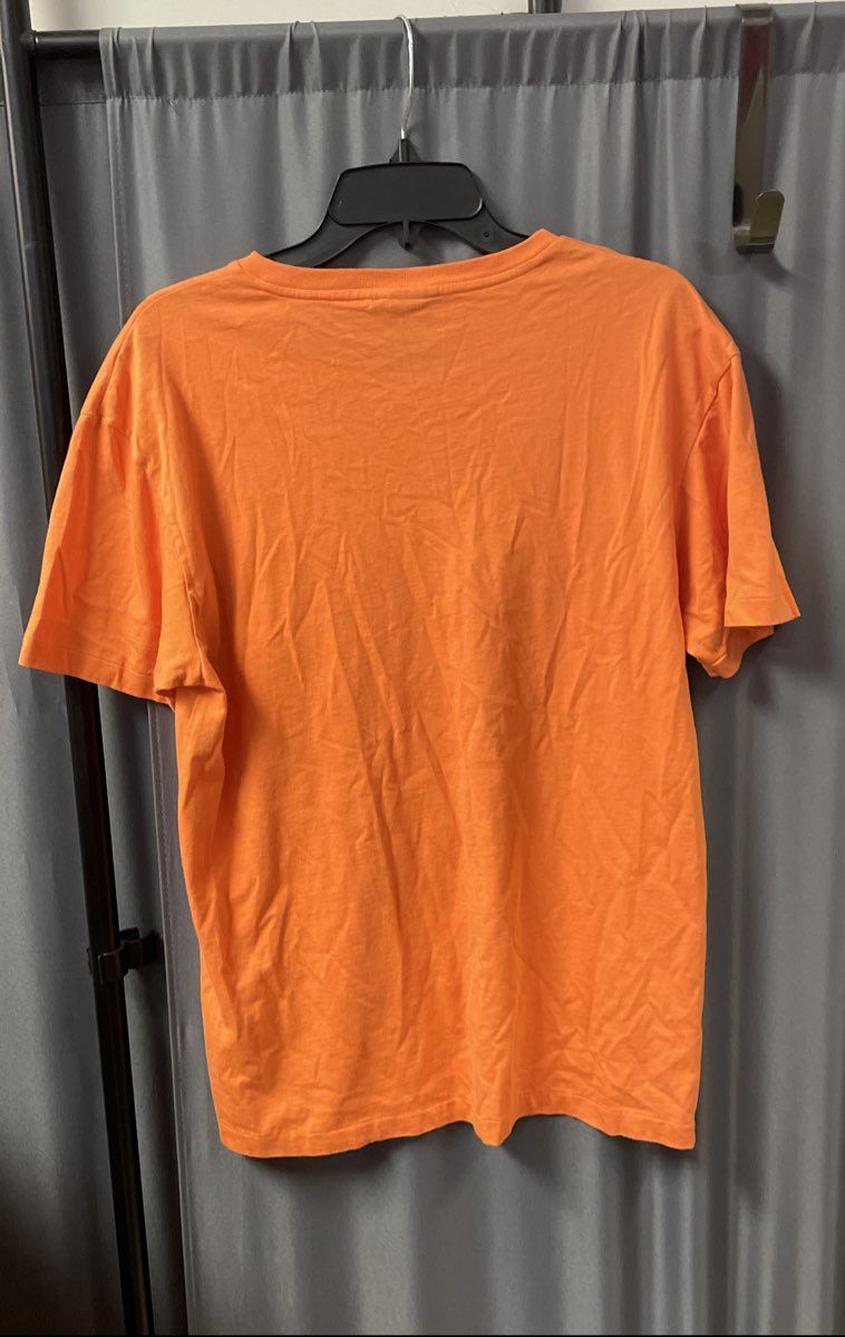 Polo Ralph Lauren Men's Orange V-Neck T-Shirt Lot of 2 Cotton Pony Logo Sz S