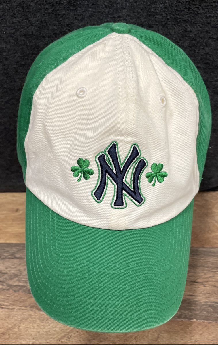 '47 New York Yankees St Patrick's Day Green White Shamrock Adjustable Hat OSFA