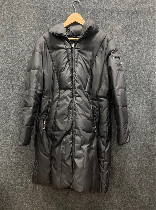 ZeroXposuer Women's Black Long Down Insulated Puffer Coat Size L