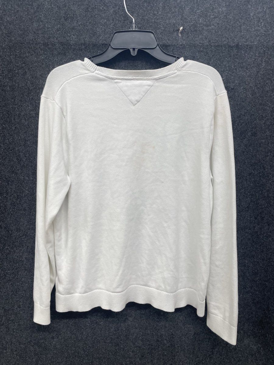 Tommy Hilfiger Men's White Crest Graphic Crewneck Knit Sweater Size XL