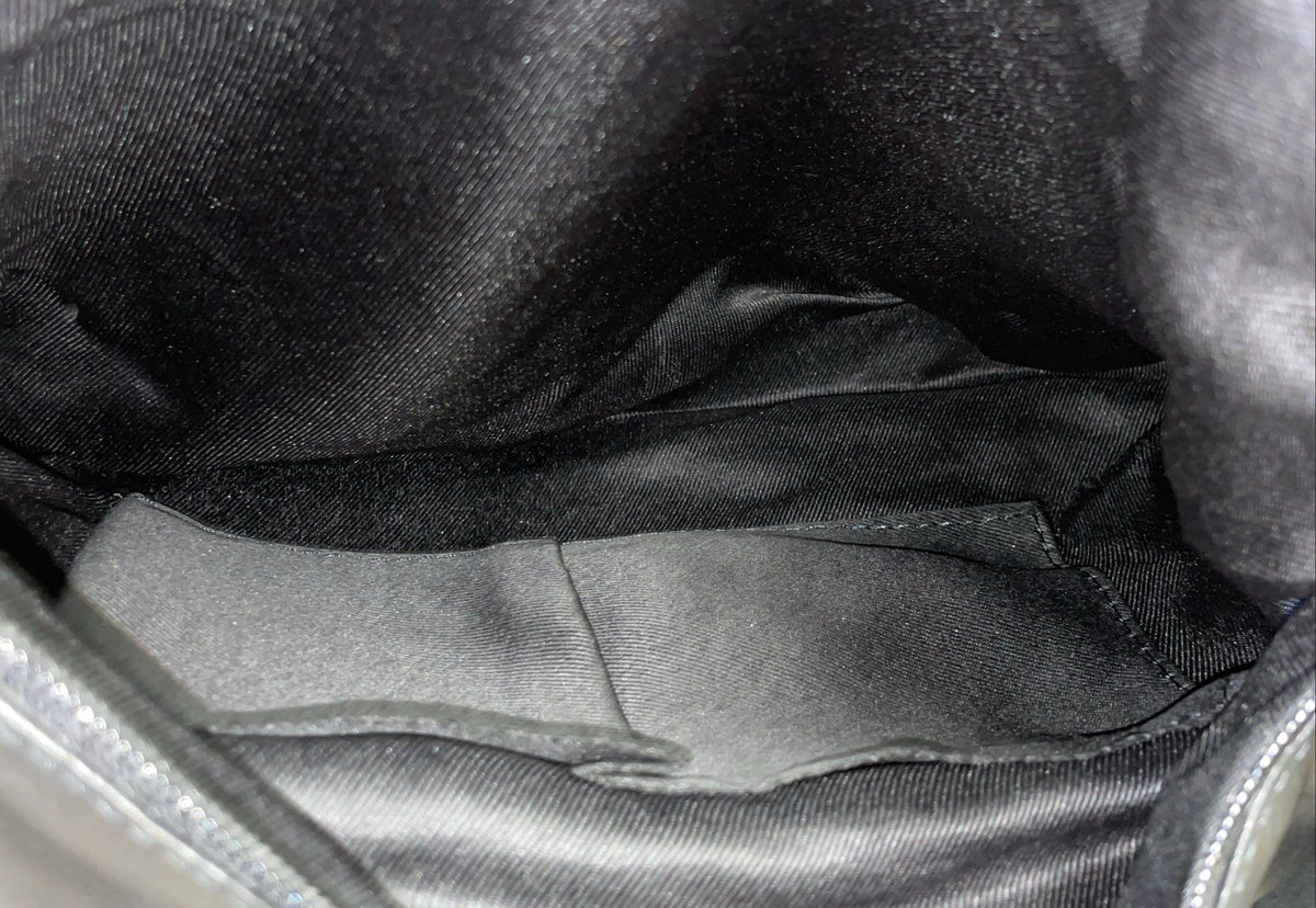 Great American Leather Works Black Leather Laced Front Crossbody Shoulder Bag