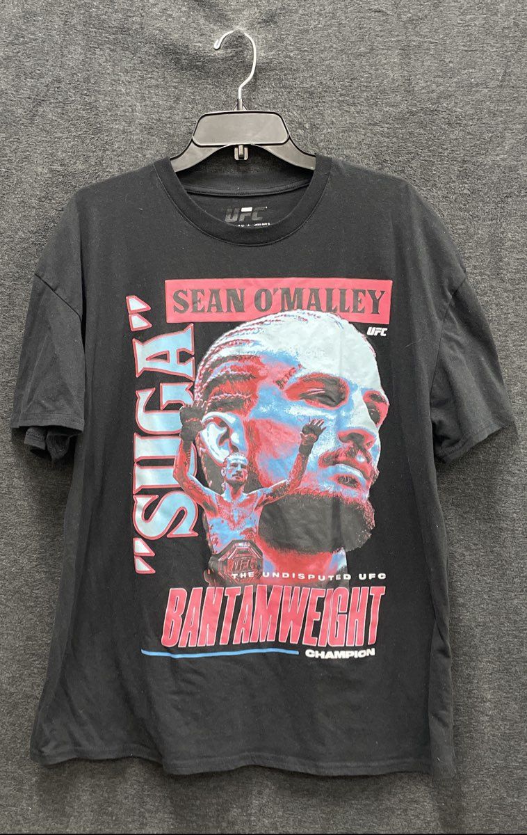 UFC Men's Sean O'Malley Suga Bantamweight Champion Black Graphic T-Shirt Sz XL