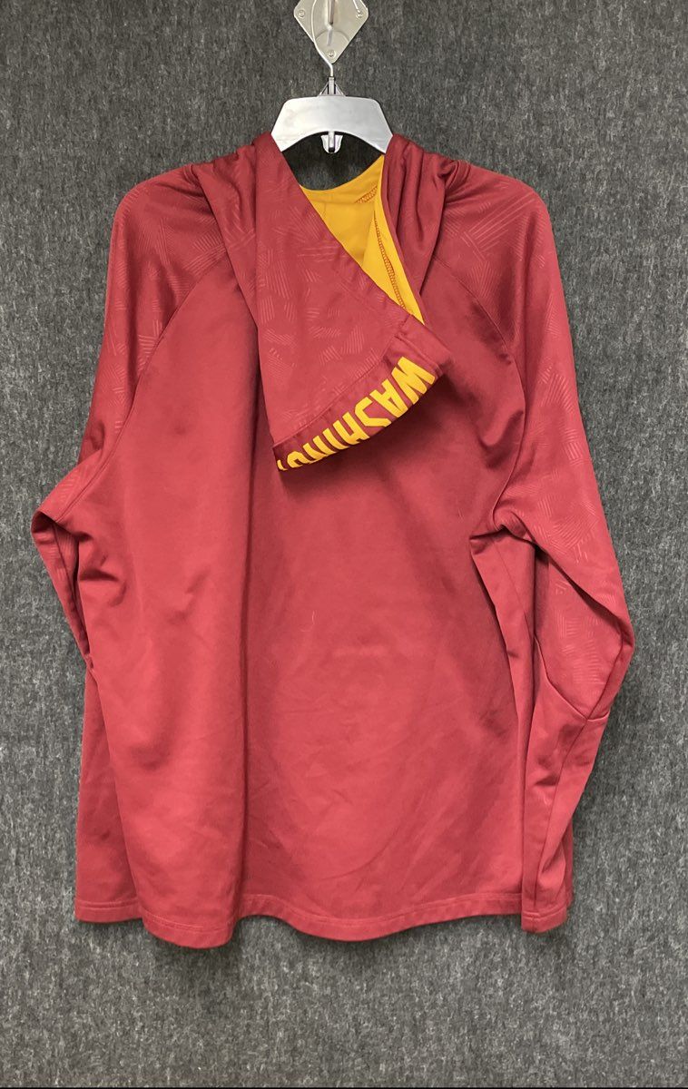 Fanatics Men's Washington Redskins Burgundy Sublimated Hoodie Fleece Sz XXL