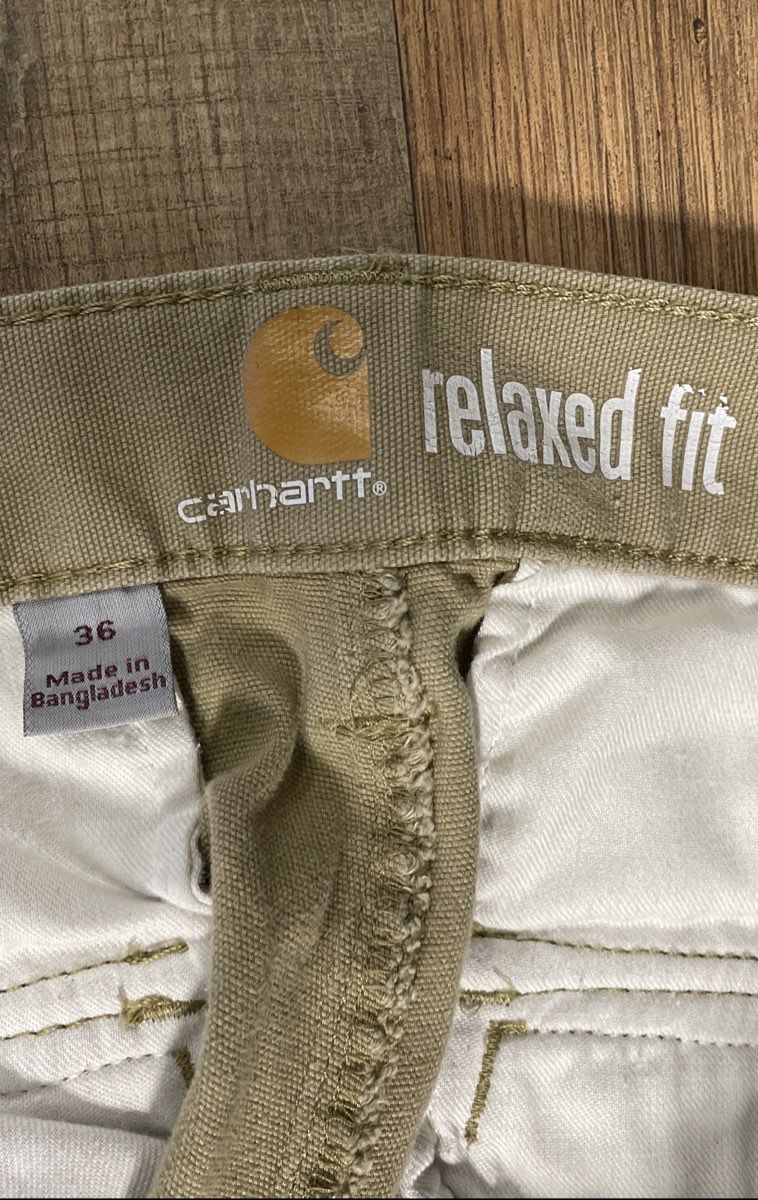 Carhartt Men's Khaki Relaxed Fit Rugged Flex Cargo Shorts Size 36 103542