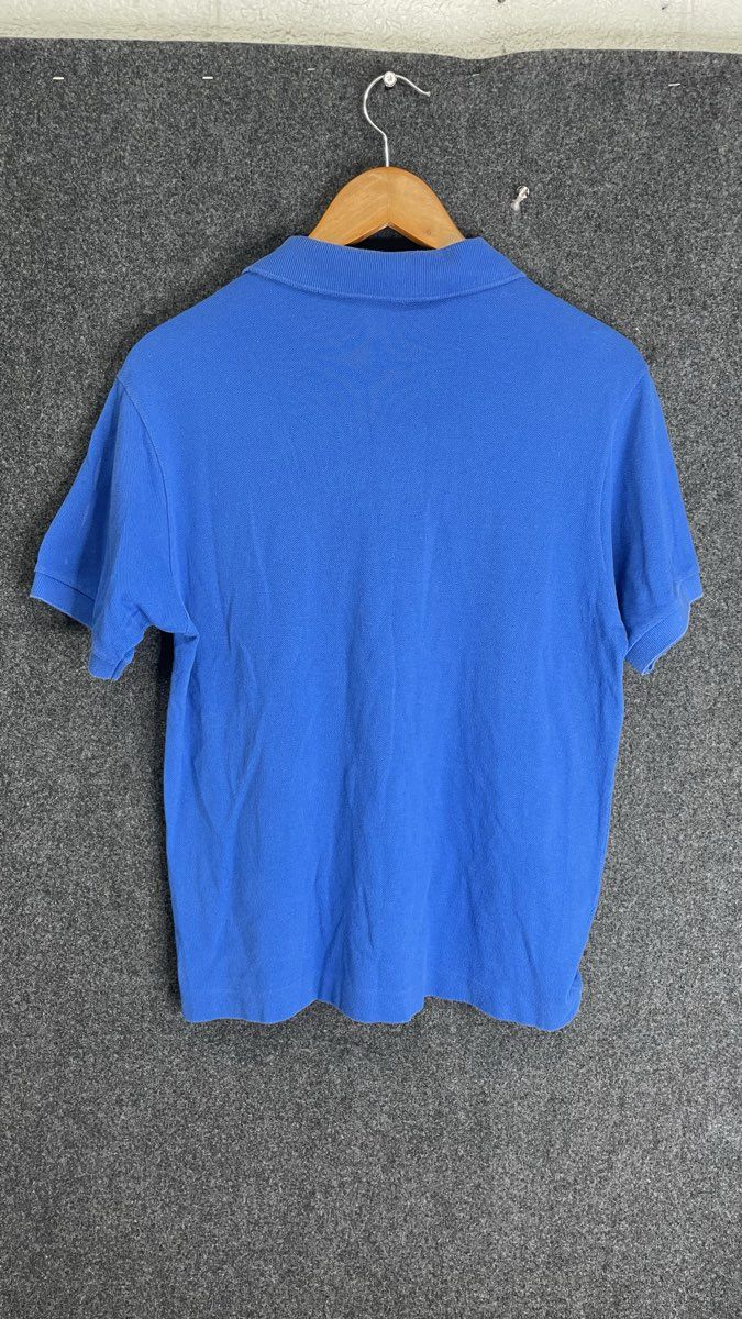 Lacoste Men's Blue Short Sleeve Pique Cotton Polo Shirt Classic Fit Size 4 M