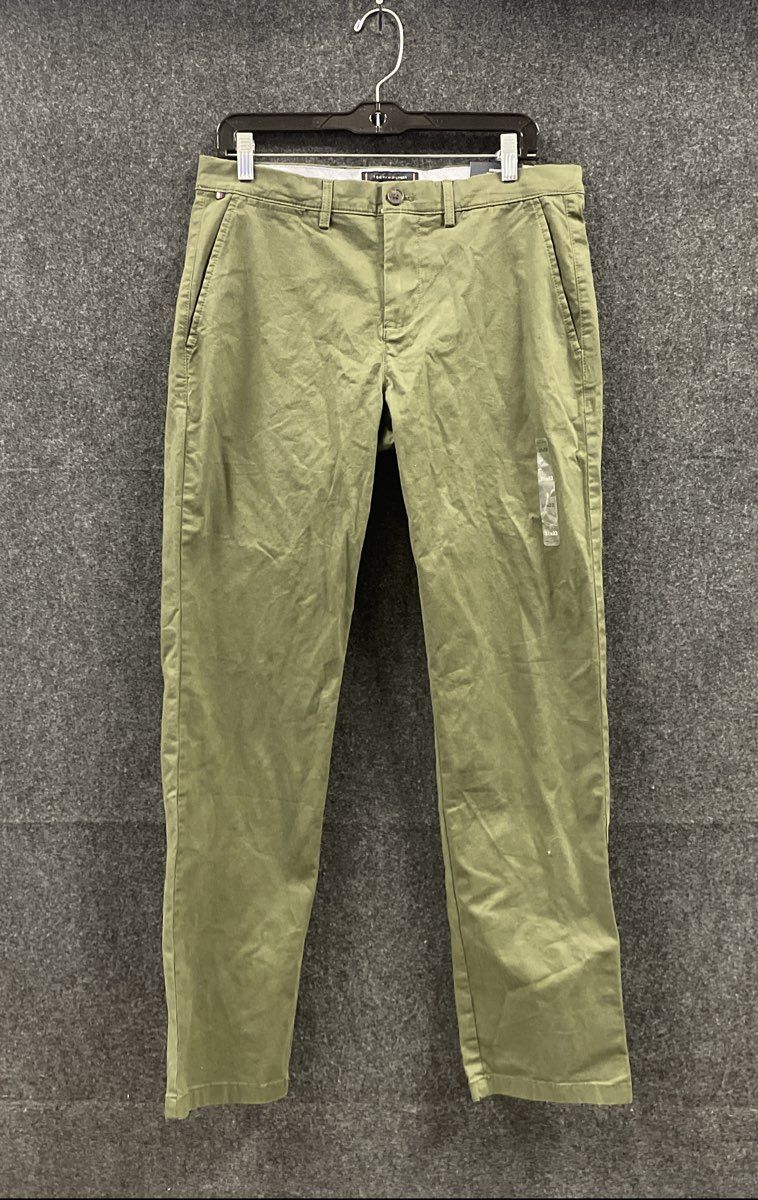 Tommy Hilfiger Men's Olive Green Flex Straight Leg Chinos Pants NWT 31x32