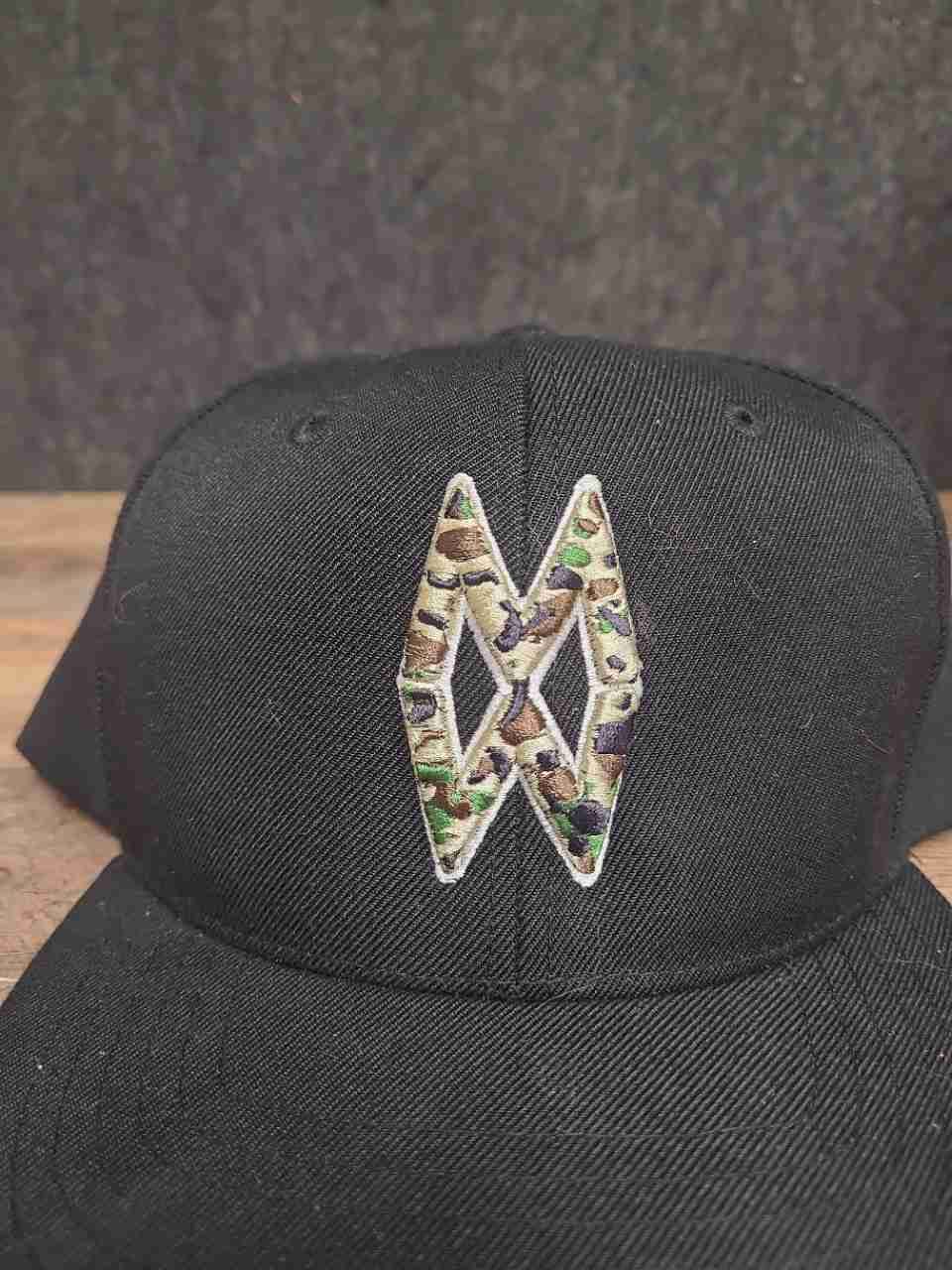 Morgan Wallen Men's Black Snapback Hat Baseball Cap Camo MW Logo Adjustable