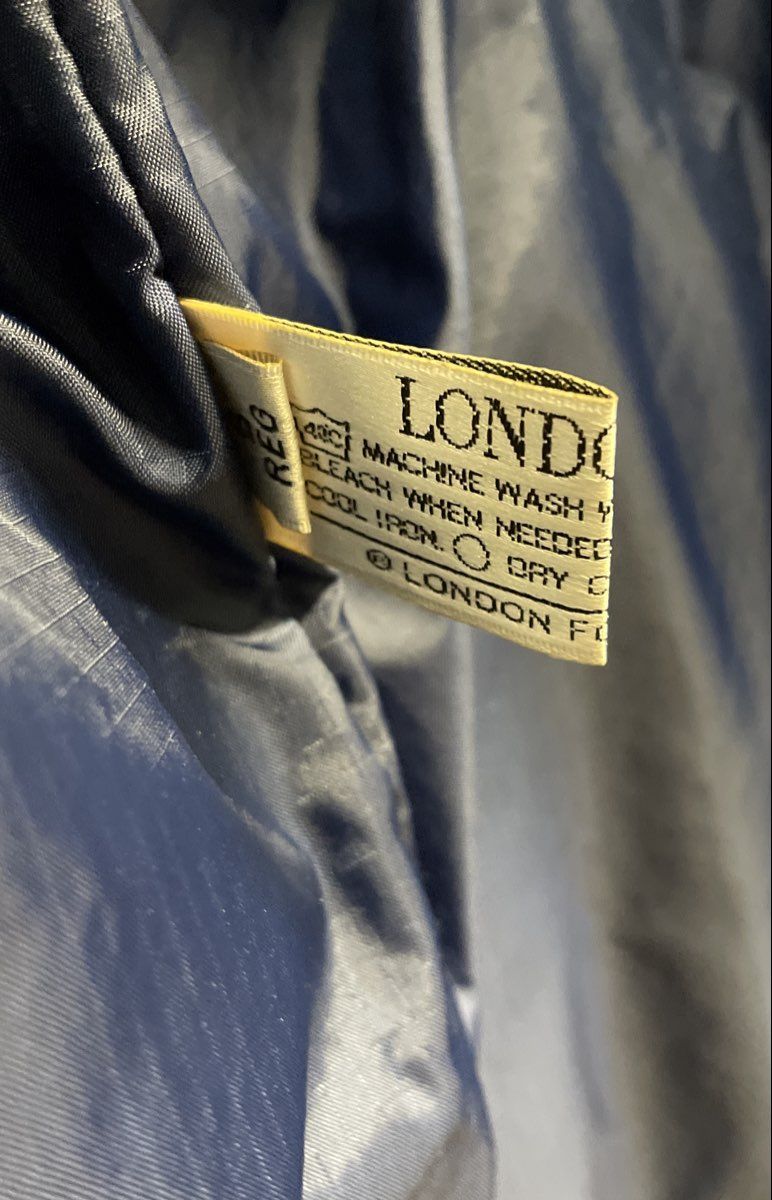 Vintage 90s London Fog Women's Navy Blue Green Contrast Collar Jacket Sz 8