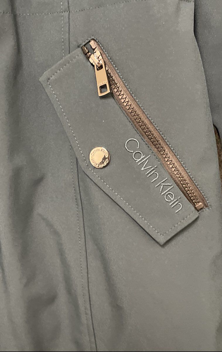 Calvin Klein Women's Teal Sherpa Lined Hooded Softshell Jacket Sz XL