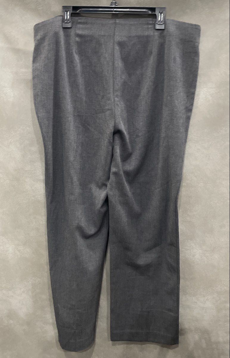Croft & Barrow Women's Grey Stretch Pull-On Textured Pants Sz 18S