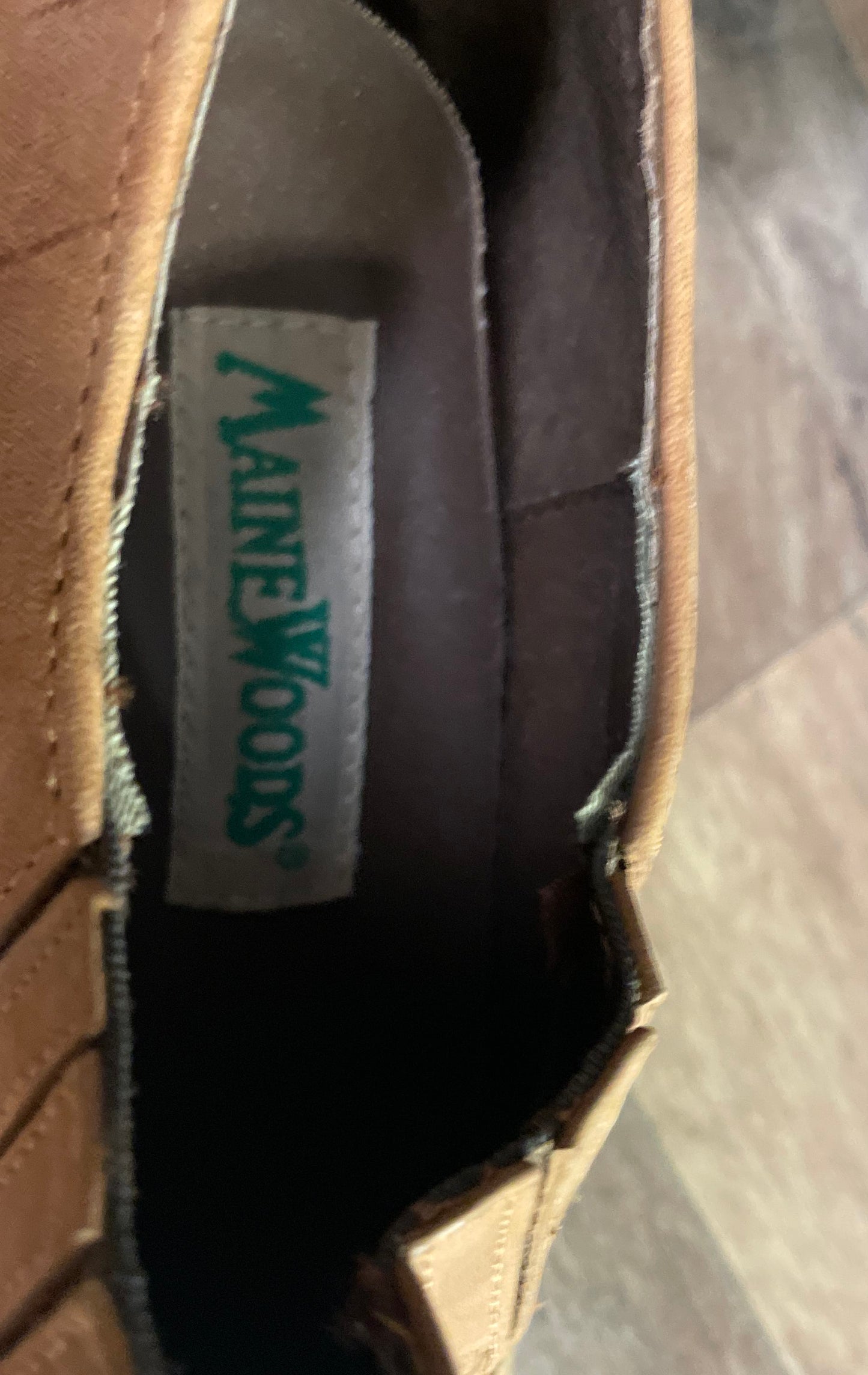 Maine Woods Dude-D Brown Leather Western Slip-on Ankle Boots Women's Size 8M