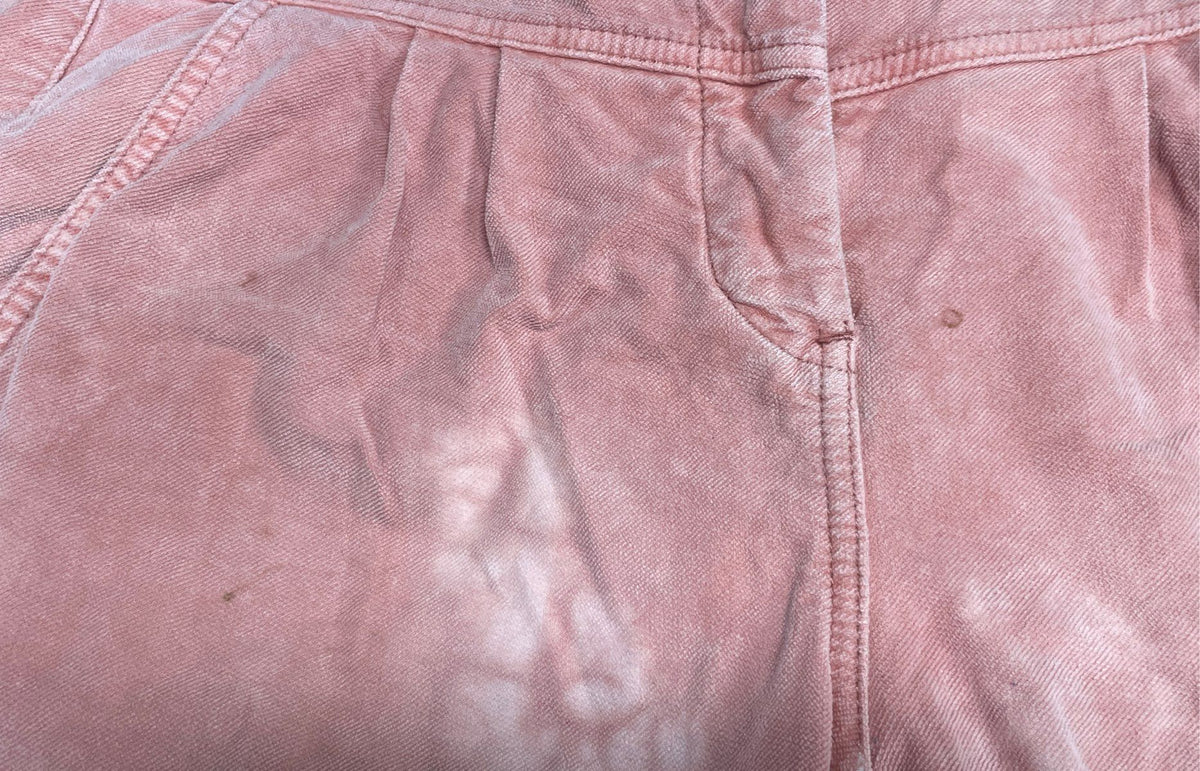 Anthropologie Women's Peach High Rise Pleated Corduroy Jogger Pants Sz XS