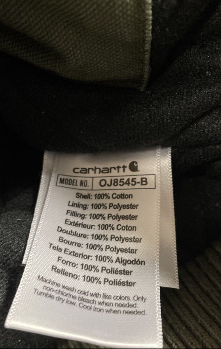 Carhartt Kids Green Duck Canvas Hooded Active Jacket OJ8545-B Sz XS (6)