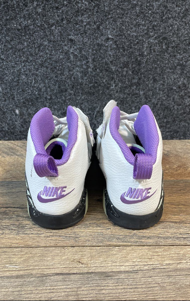 Jordan 6-17-23 White Fierce Purple Toddler Kids Sneakers Size 10C