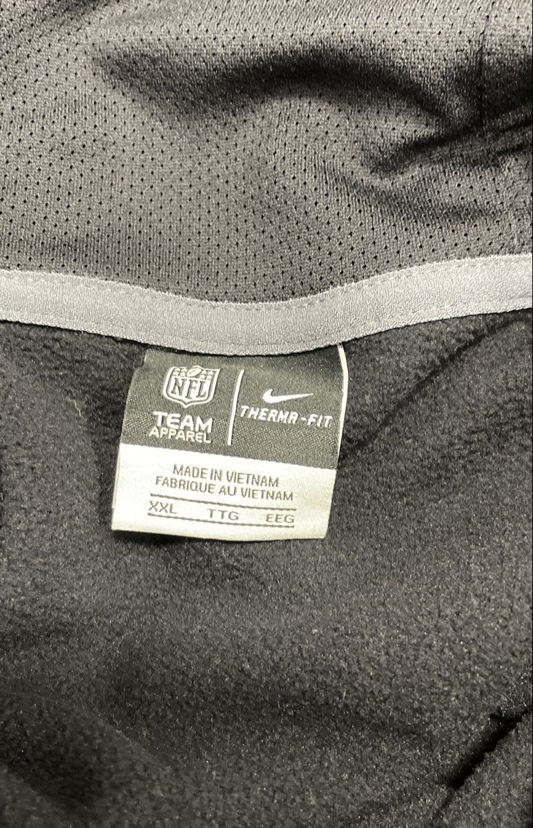 Nike Men's Carolina Panthers NFL Therma-FIT Pullover Hoodie Black Sz XXL
