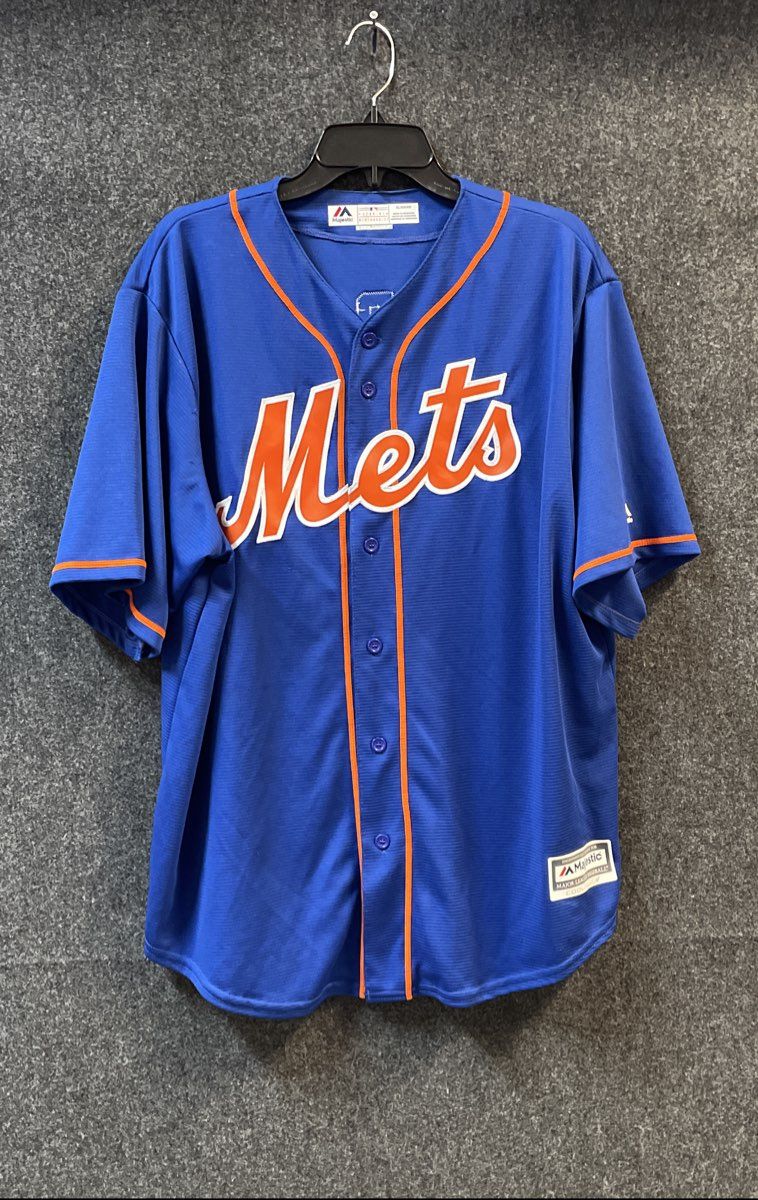 Majestic Men's New York Mets Noah Syndergaard #34 Blue Cool Base Jersey Sz XL