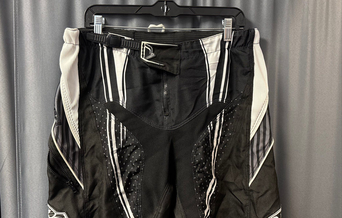 Vintage Nema BMX Downhill Motocross Race Riding Pants Black White Sz 36