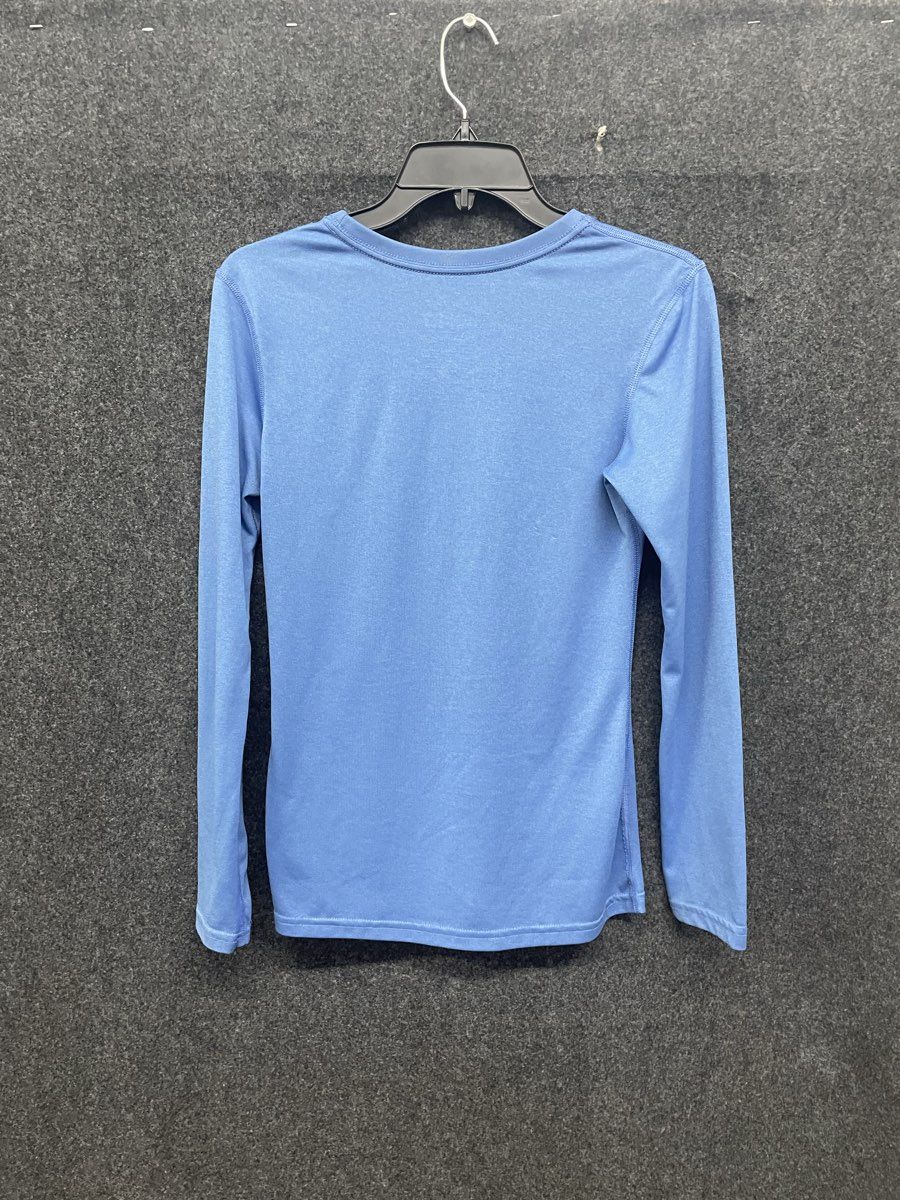 Nike Women's Dri-FIT Long Sleeve Shirt Light Blue Regular Fit Sz XS