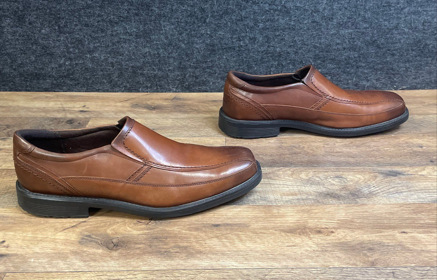 Rockport Charlesview Brown Leather Slip-On Loafer Dress Shoes Men's Size 13