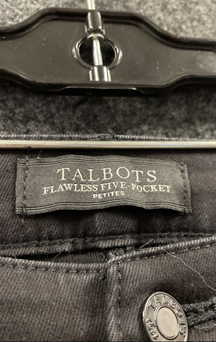 Talbots Women's Black Flawless Five-Pocket Flare Pants Petite Sz 8P