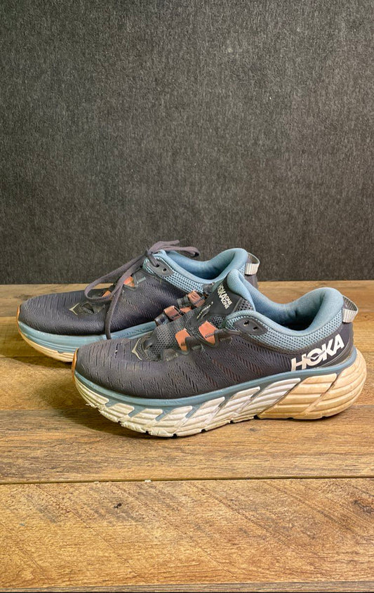Hoka One One Gaviota 3 Obsidian Rosette Running Shoes Women's Size 8.5B