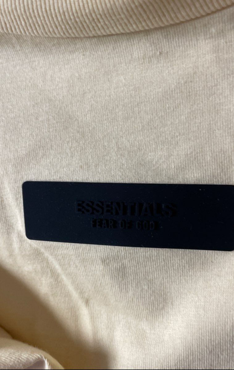 Fear of God Essentials Men's Yellow Mock Neck Boxy Short Sleeve Tee Size S