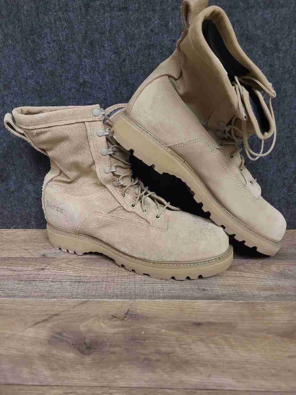 Bates E30500C Tan Suede Gore-Tex Military Combat Boots Size 11.5 R