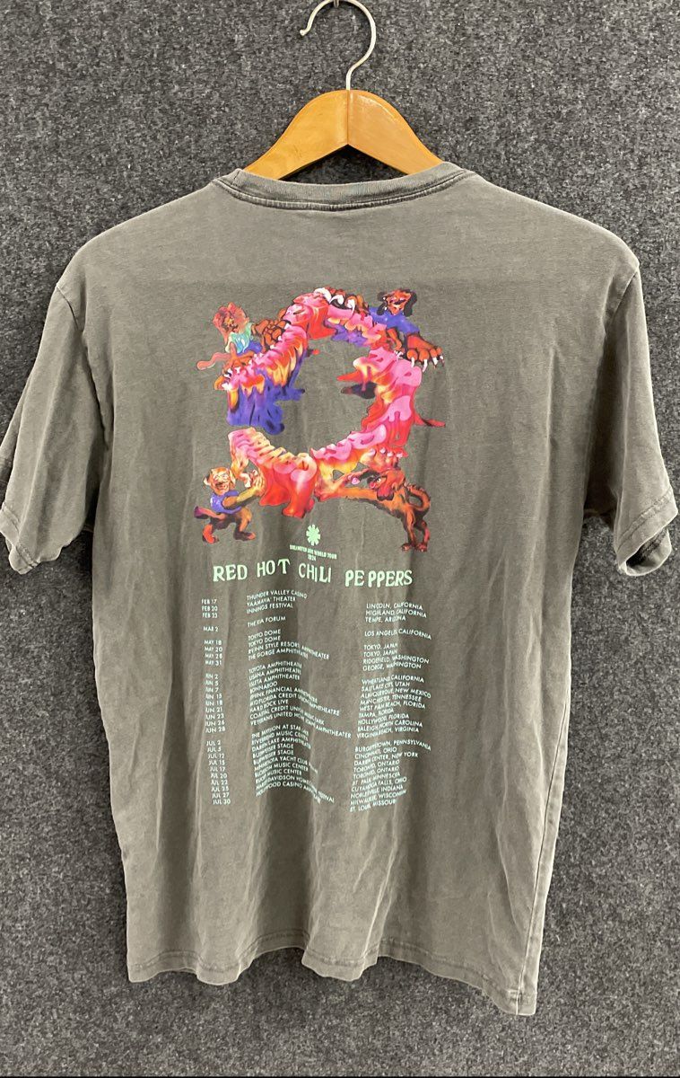 Red Hot Chili Peppers Unlimited Love 2024 World Tour T-Shirt Gray Sz L