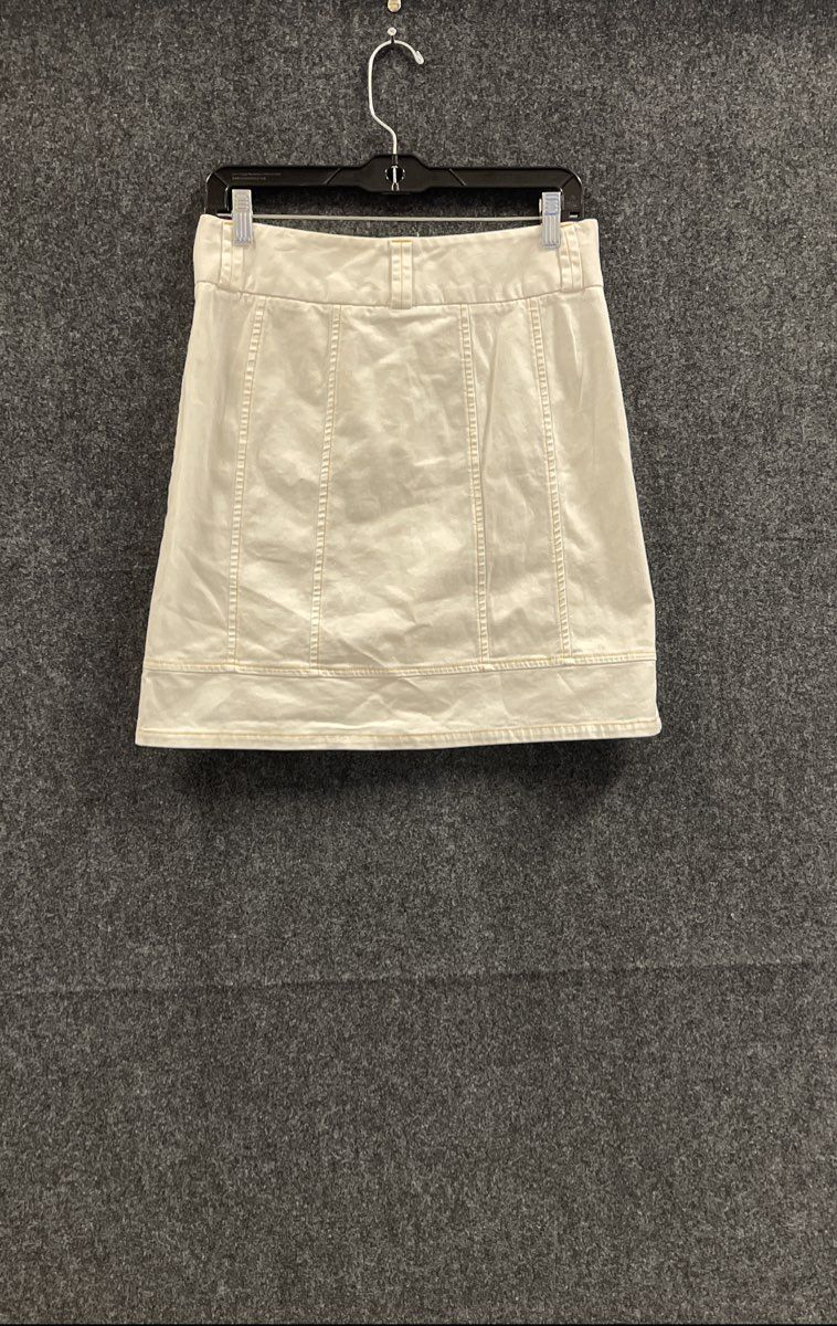 L.L. Bean White Button Down Mini Skirt Women's Size 4R