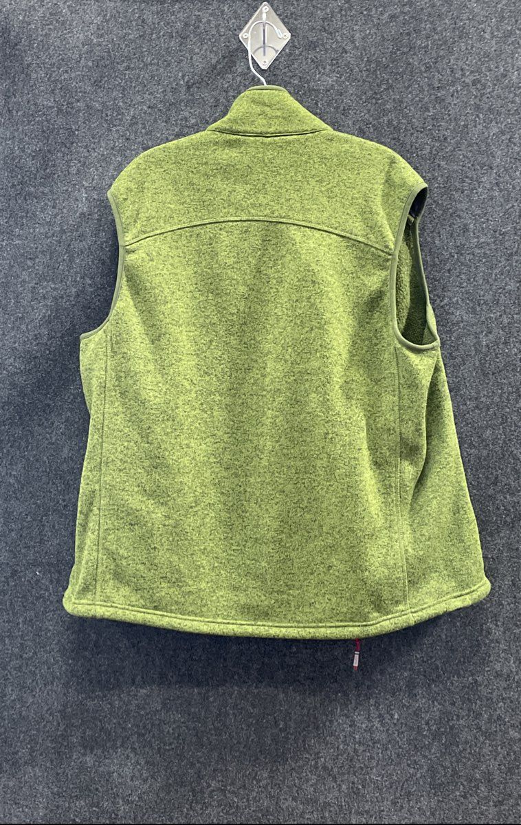 Orvis Men's Green Heathered Sweater Fleece Full Zip Vest Sz XL