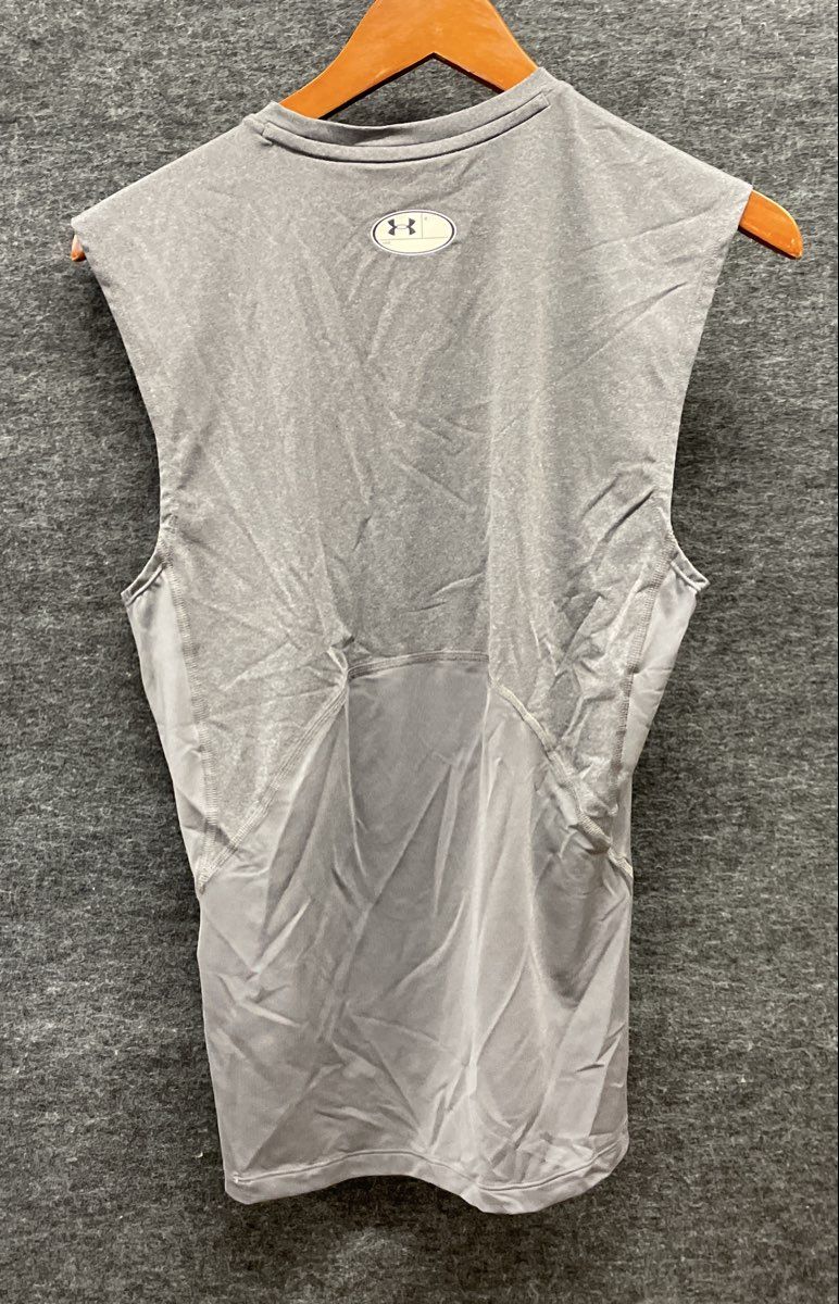 Under Armour Men's Gray Heather HeatGear Compression Sleeveless Tank Top Sz L