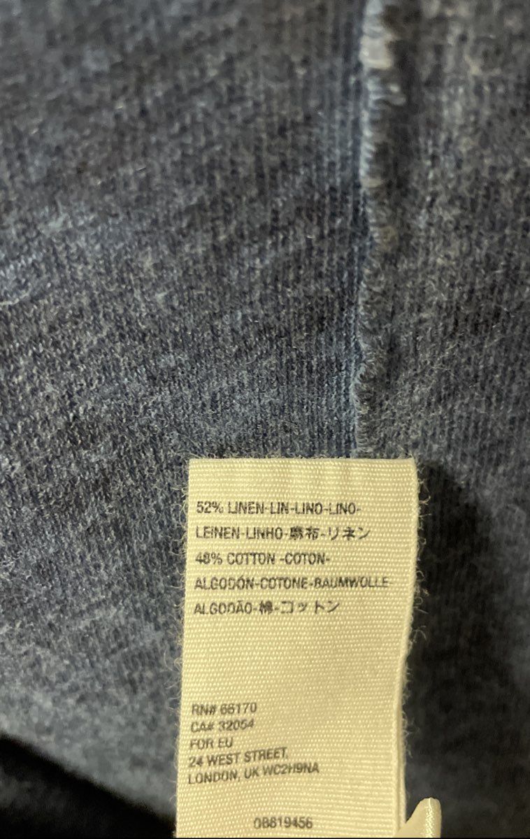 We The Free Women's Blue Linen Blend V-Neck Side Slit High-Low Top Sz XS