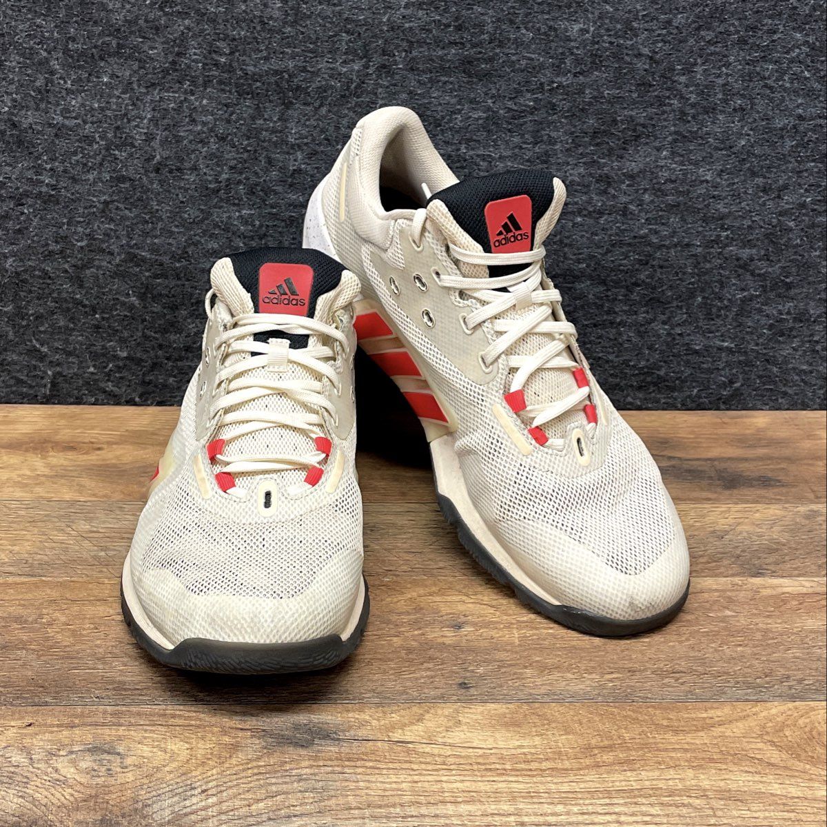 Adidas Dropset Training Off White Red Black Mens Sneakers Size 13