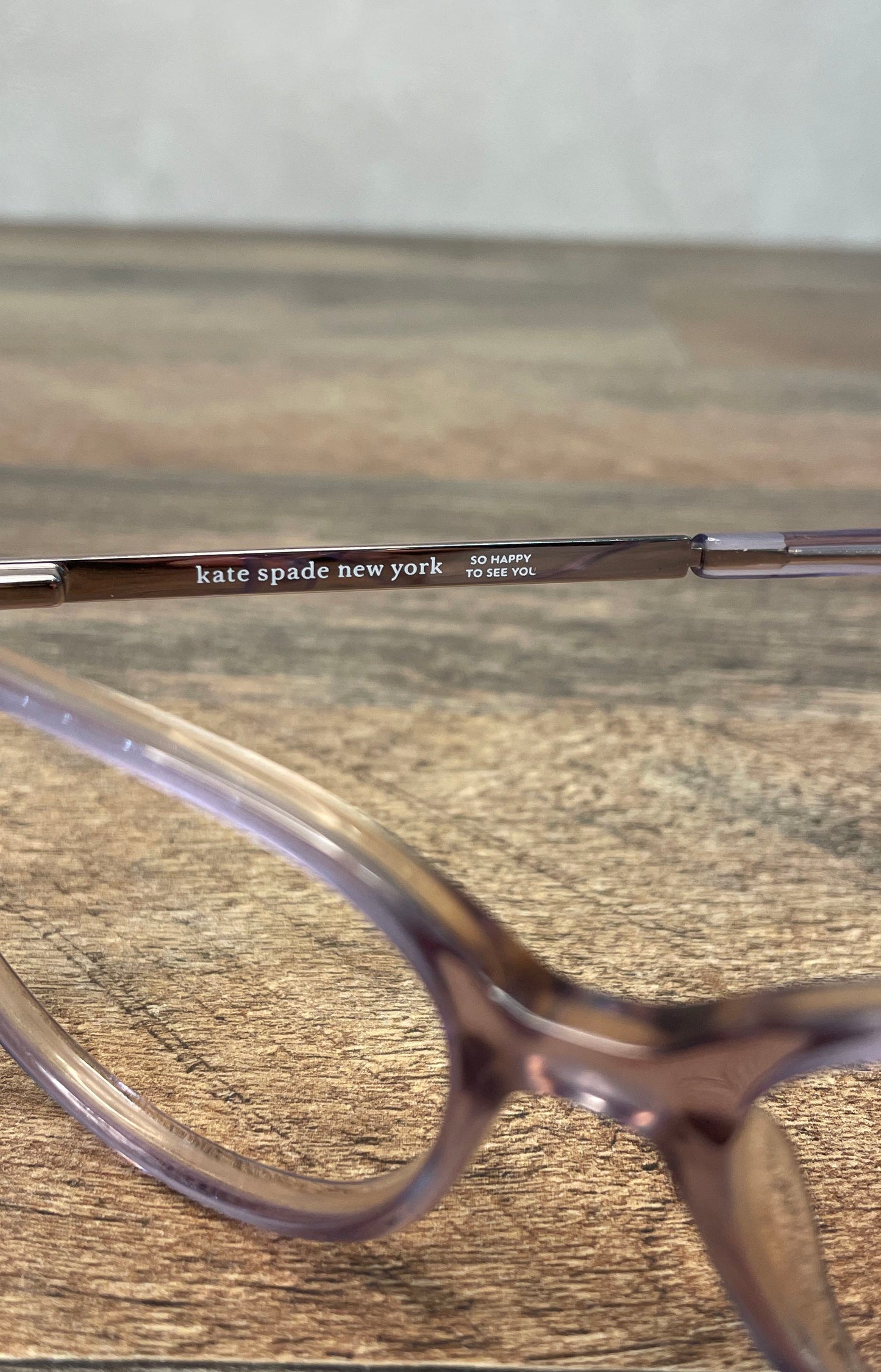 Kate Spade New York Laval 789 Purple Clear Eyeglasses Frames with Pink Case